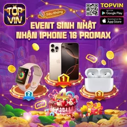 Topvin sinh nhật tặng 16 promax