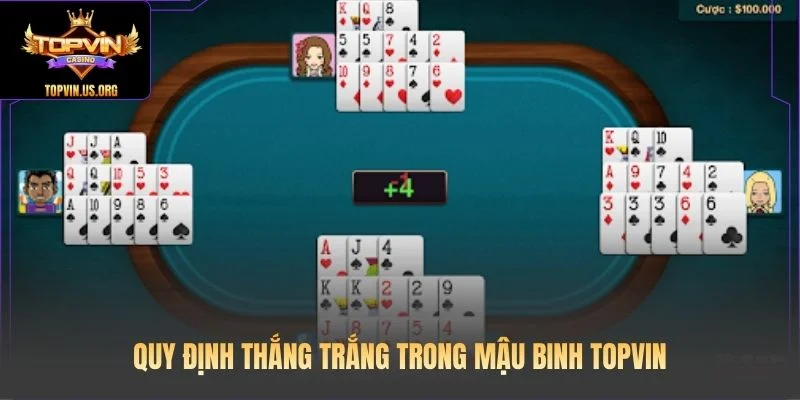 Quy định thắng trắng trong Mậu Binh Topvin